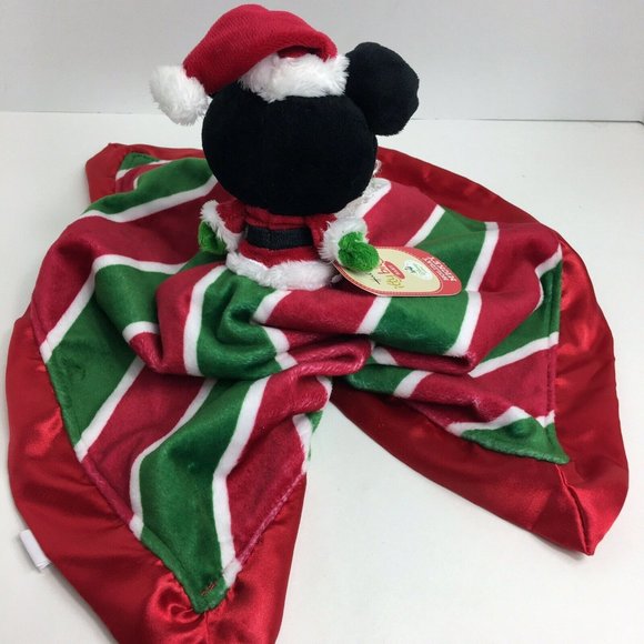 Hallmark Disney Itty Bittys Holiday Mickey Mouse Lovey Security Blanket Baby New - Picture 12 of 12